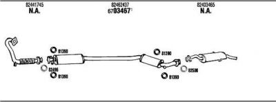 WALKER FI80006 система выпуска ог на FIAT CROMA (154)