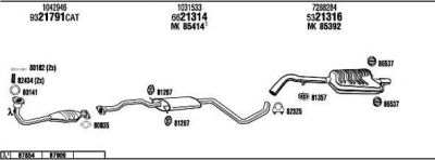 WALKER FO30884 система выпуска ог на FORD ESCORT VII (GAL, AAL, ABL)