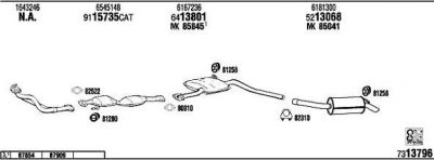 WALKER FO56030A система выпуска ог на FORD SIERRA (GBG, GB4)