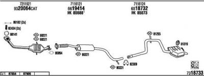 WALKER FO60023B система выпуска ог на FORD MONDEO I седан (GBP)