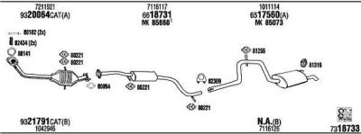 WALKER FO60093A система выпуска ог на FORD MONDEO I седан (GBP)