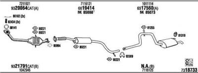 WALKER FO60094A система выпуска ог на FORD MONDEO I седан (GBP)