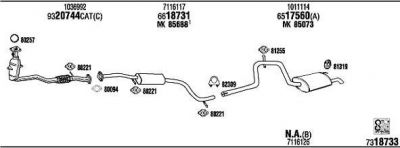 WALKER FO60095 система выпуска ог на FORD MONDEO II седан (BFP)