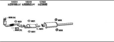 WALKER FOH19588BA система выпуска ог на FORD TRANSIT фургон
