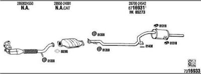 WALKER HY20015 система выпуска ог на HYUNDAI PONY (X-2)