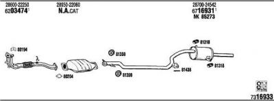 WALKER HY40002B система выпуска ог на HYUNDAI PONY (X-2)