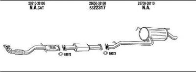 WALKER HY50021 система выпуска ог на HYUNDAI SONATA IV (EF)