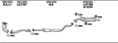 WALKER HY65008 система выпуска ог на HYUNDAI LANTRA II (J-2)