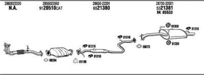 WALKER HYH04539AA система выпуска ог на HYUNDAI ACCENT I (X-3)