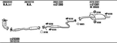 WALKER HYH05365BB система выпуска ог на HYUNDAI ACCENT I (X-3)