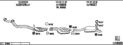 WALKER MB28010 система выпуска ог на MERCEDES-BENZ E-CLASS (W124)