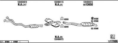 WALKER MB50004B система выпуска ог на MERCEDES-BENZ S-CLASS (W126)