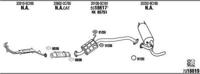 WALKER NI88000 система выпуска ог на NISSAN SERENA (C23M)