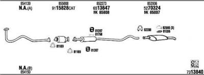 WALKER OP40133 система выпуска ог на OPEL KADETT E (39_, 49_)