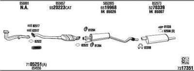 WALKER OP45096 система выпуска ог на OPEL ASTRA F (56_, 57_)