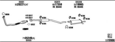 WALKER OP45200 система выпуска ог на OPEL ASTRA F (56_, 57_)