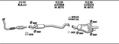 WALKER OP45346 система выпуска ог на OPEL ASTRA G седан (F69_)