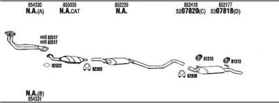 WALKER OP52203 система выпуска ог на OPEL ASCONA C (81_, 86_, 87_, 88_)