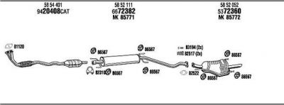 WALKER OPH09002A система выпуска ог на OPEL ASTRA G универсал (F35_)