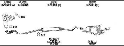 WALKER OPH15756 система выпуска ог на OPEL ASTRA G кабрио (F67)