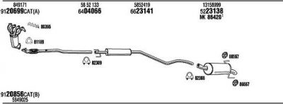 WALKER OPH18073 система выпуска ог на OPEL ASTRA H универсал (L35)