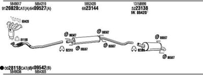 WALKER OPH18074 система выпуска ог на OPEL ASTRA H универсал (L35)