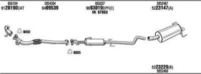 WALKER OPH19119BA система выпуска ог на OPEL ASTRA H (L48)