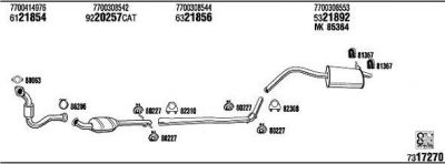 WALKER RE21056A система выпуска ог на RENAULT KANGOO (KC0/1_)