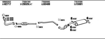 WALKER RE57061 система выпуска ог на RENAULT CLIO I (B/C57_, 5/357_)