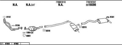 WALKER RE72189 система выпуска ог на RENAULT 21 универсал (K48_)