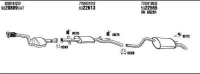 WALKER REH09043CA система выпуска ог на RENAULT CLIO II (BB0/1/2_, CB0/1/2_)