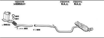 WALKER SKH28255BA система выпуска ог на SKODA SUPERB (3T4)