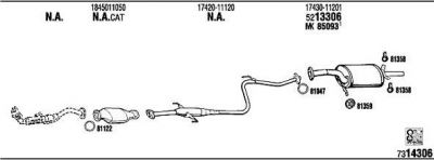 WALKER TO50916 система выпуска ог на TOYOTA COROLLA Liftback (_E9_)