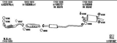 WALKER TO51118 система выпуска ог на TOYOTA COROLLA (_E10_)