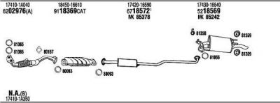 WALKER TO51136 система выпуска ог на TOYOTA COROLLA (_E10_)