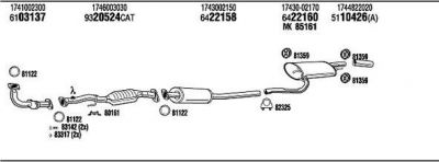 WALKER TO55999 система выпуска ог на TOYOTA CARINA E седан (_T19_)