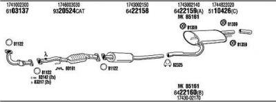 WALKER TO56001 система выпуска ог на TOYOTA CARINA E седан (_T19_)