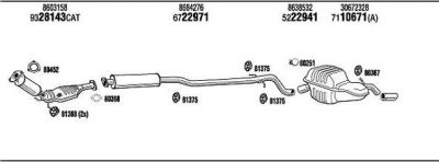 WALKER VOT17139 система выпуска ог на VOLVO V70 II (SW)