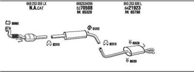 WALKER VW20562 система выпуска ог на VW POLO CLASSIC (6KV2)