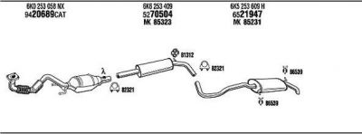WALKER VW20679 система выпуска ог на VW POLO CLASSIC (6KV2)