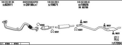 WALKER VW36118 система выпуска ог на VW GOLF III (1H1)