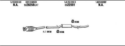 WALKER VWH16064 система выпуска ог на VW GOLF IV (1J1)