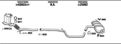 WALKER VWH19963A система выпуска ог на VW GOLF PLUS (5M1, 521)