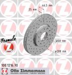 Zimmermann 100.1216.70 тормозной диск на AUDI A6 (4B2, C5)