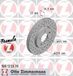 Zimmermann 100.1233.70 тормозной диск на SKODA OCTAVIA (1U2)