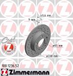 Zimmermann 100.1236.52 тормозной диск на SKODA OCTAVIA (1U2)