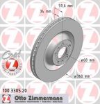 ZIMMERMANN ДИСК ТОРМ AUDI A8 (4E) 1LL,1LM 360*34 F 02-> (100330520)