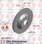 Zimmermann 100.3329.52 тормозной диск на AUDI TT Roadster (8J9)