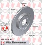 Zimmermann 100.3334.20 тормозной диск на AUDI A4 Avant (8K5, B8)