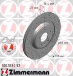 Zimmermann 100.3334.52 тормозной диск на AUDI A4 Avant (8K5, B8)